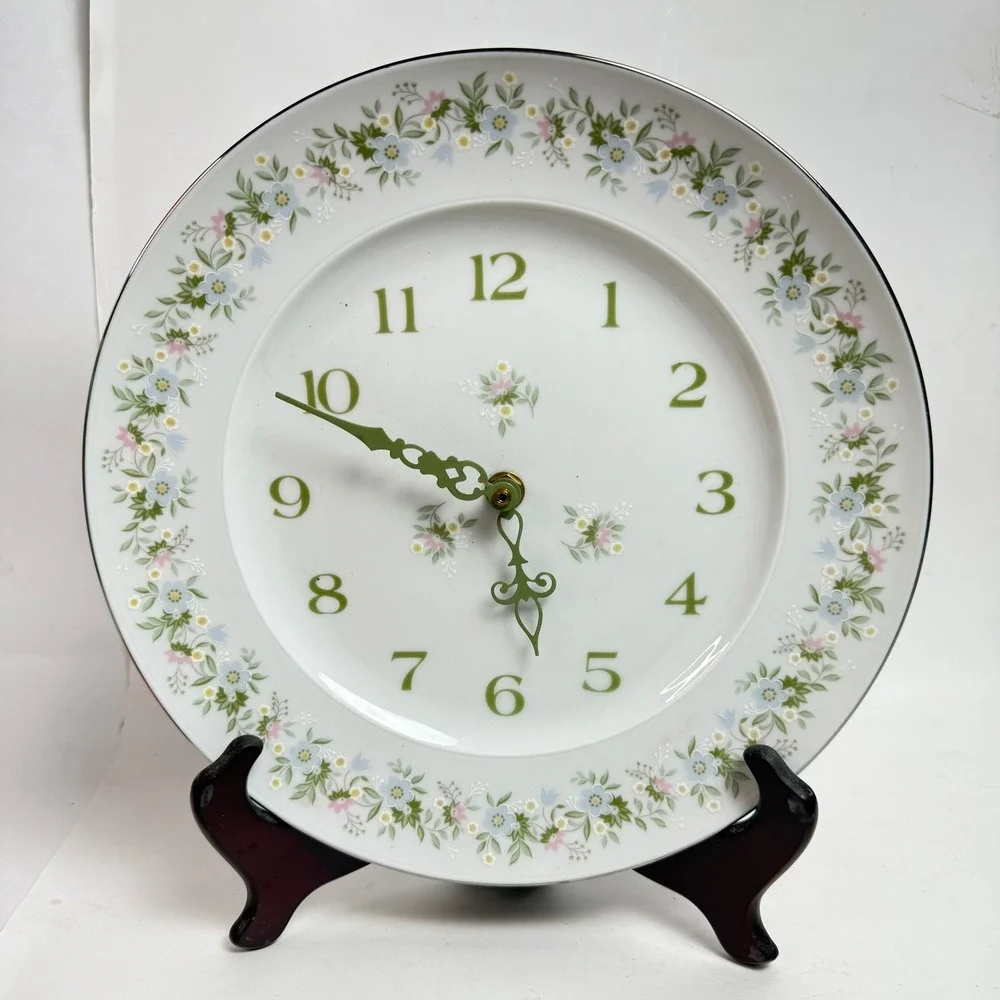 Johann Haviland Bavaria Germany Forever Spring Floral China Wall Clock 10in